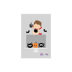 Topo de bolo - Halloween