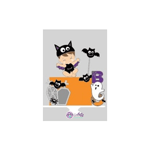 Topo de bolo - Halloween Baby Morceguinho 