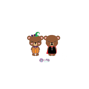 Topo de bolo - Halloween Ursinho 