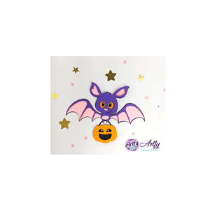 Topo de bolo - Halloween Morcego 