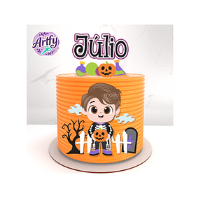 Topo de bolo - Halloween Menino 