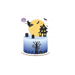 Topo de bolo - Halloween Noite