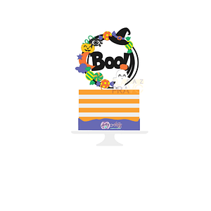 Topo de bolo - Halloween Boo