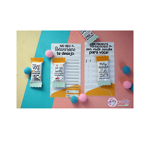 Card e Balinha Aniversario 