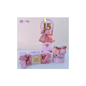 Caixinha 15 Anos Rosa