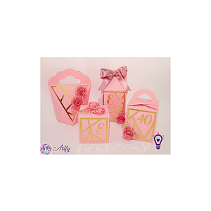 Caixinha Rosa Para Festa 40 Anos 