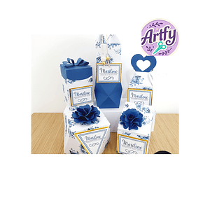 Caixinha Para Festa Azul 