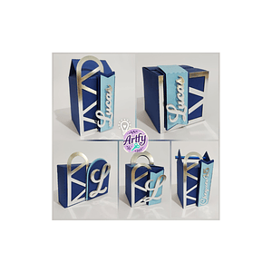 Caixinha Azul e Prata 