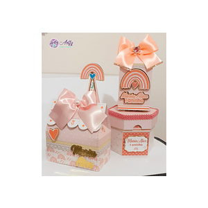 Caixinha Arco-íris Rosa 