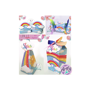 Caixinhas Para Festa Arco-íris 