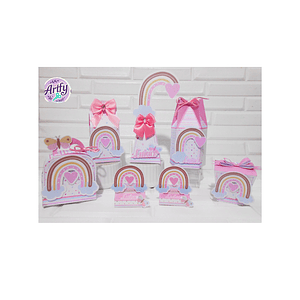 Caixinhas Arco-íris Rosa