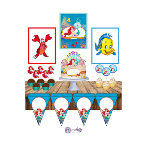 Kit Festa Ariel A Pequena Sereia 