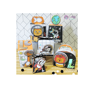 Astronauta Animais Caixinhas 