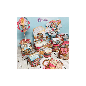 Kit Caixinhas - Menina Aviador 