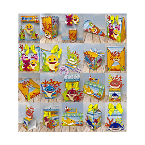 Kit Caixinhas Baby Shark 