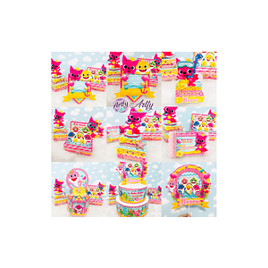 Caixinhas Para Festa - Baby Shark Menina 