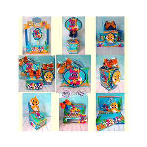 Caixinhas Para Festa - Baby Shark