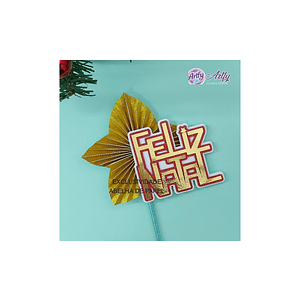 Topo de Bolo Feliz Natal 