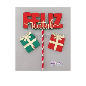 Topo de Bolo - Feliz Natal