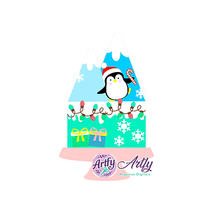 Topo de Bolo - Natal Pinguim  