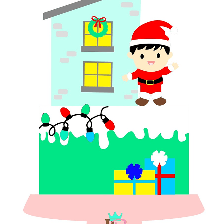 Topo de Bolo - Natal Luzes 