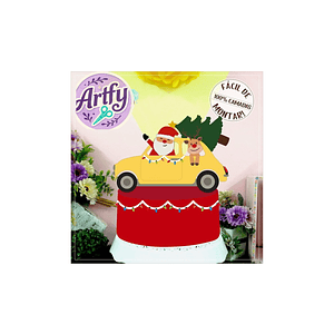 Topo de Bolo - Papai Noel 