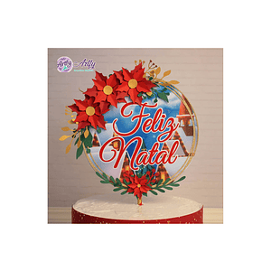 Topo de Bolo - Feliz Natal 