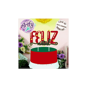 Topo de Bolo - Feliz Natal