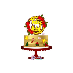 Topo de Bolo - Feliz Natal