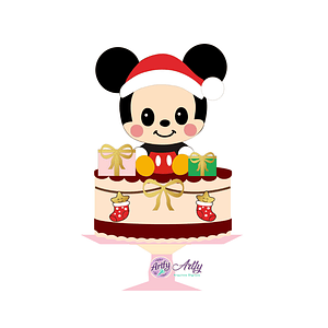 Topo de Bolo - Mickey Baby Natal 