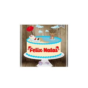 Topo de Bolo - Feliz Natal