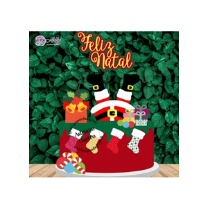 Topo de Bolo - Feliz Natal 
