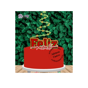Topo de Bolo - Feliz Natal