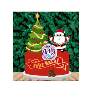 Topo de Bolo - Feliz Natal