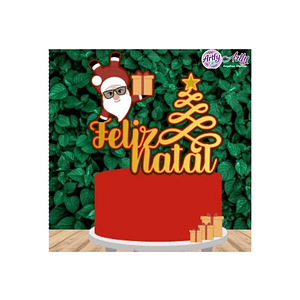 Topo de Bolo - Feliz Natal