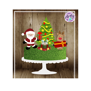 Topo de Bolo - Papai Noel 