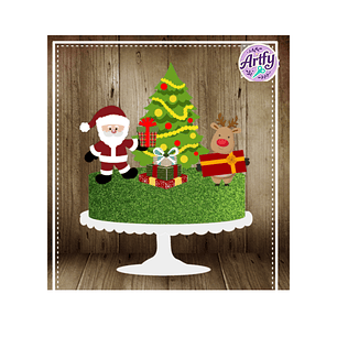 Topo de Bolo - Papai Noel 