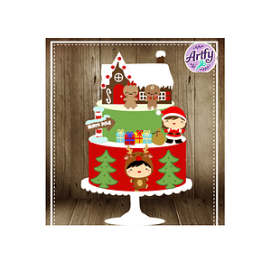 Topo de Bolo - Kit Natalino 