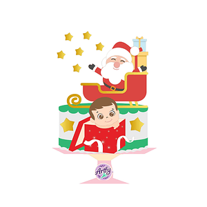 Topo de Bolo - Papai Noel 