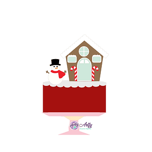 Topo de Bolo - Boneco de Neve Natal 