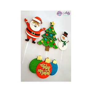 Topo de Bolo Natalino 