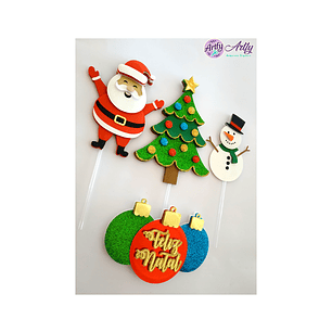 Topo de Bolo Natalino 