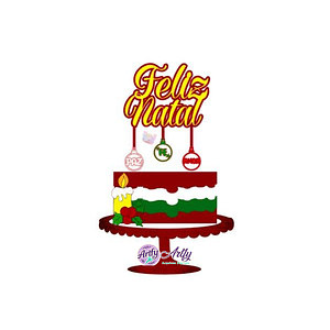 Topo de Bolo - Feliz Natal
