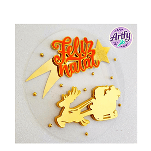 Topo de Bolo - Feliz Natal