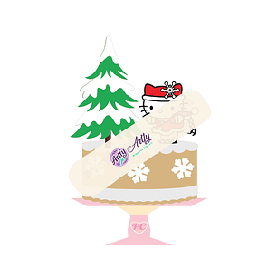 Topo de Bolo - Hello Kit Natal 