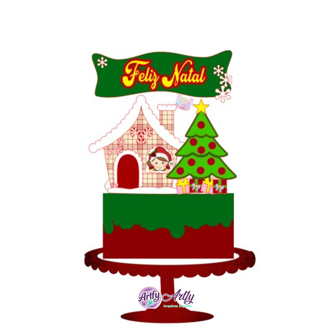 Topo de Bolo - Feliz Natal 1