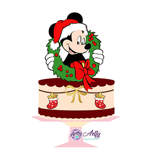 Topo de Bolo - Mickey Natalino 