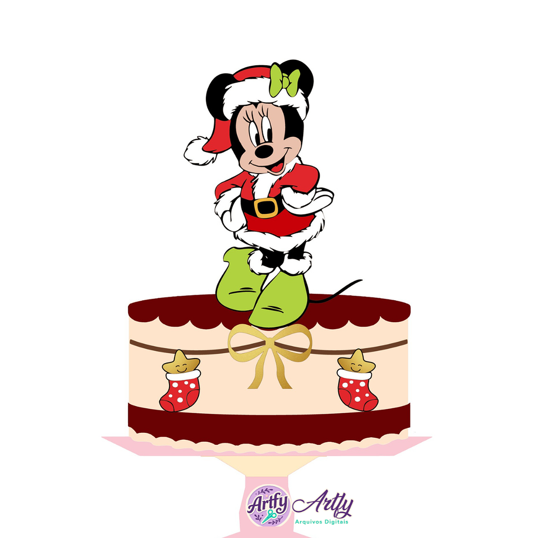 Topo de Bolo - Natalino Minnie  1