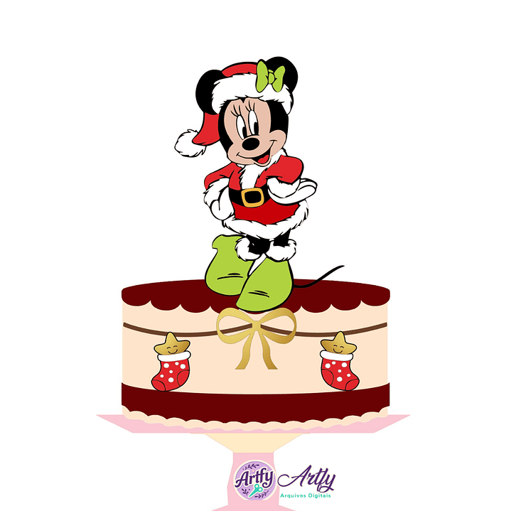 Topo de Bolo - Natalino Minnie 