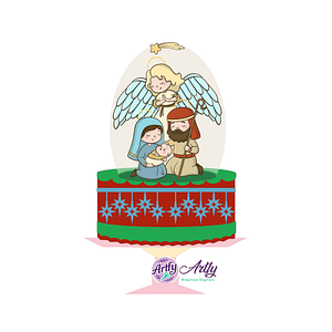 Topo de Bolo - O Nascimento de Jesus 